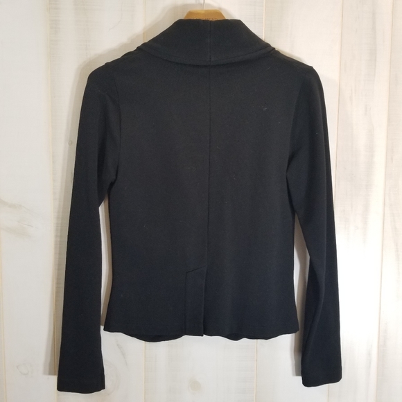 Lilla P. Black One Button Blazer XS Pockets - Picture 2 of 3